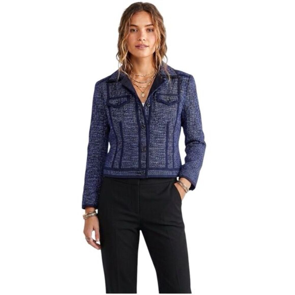 Anne Klein Womens Blazer Jacket Retro Career Chic Business Preppy Y2K Sz Medium
